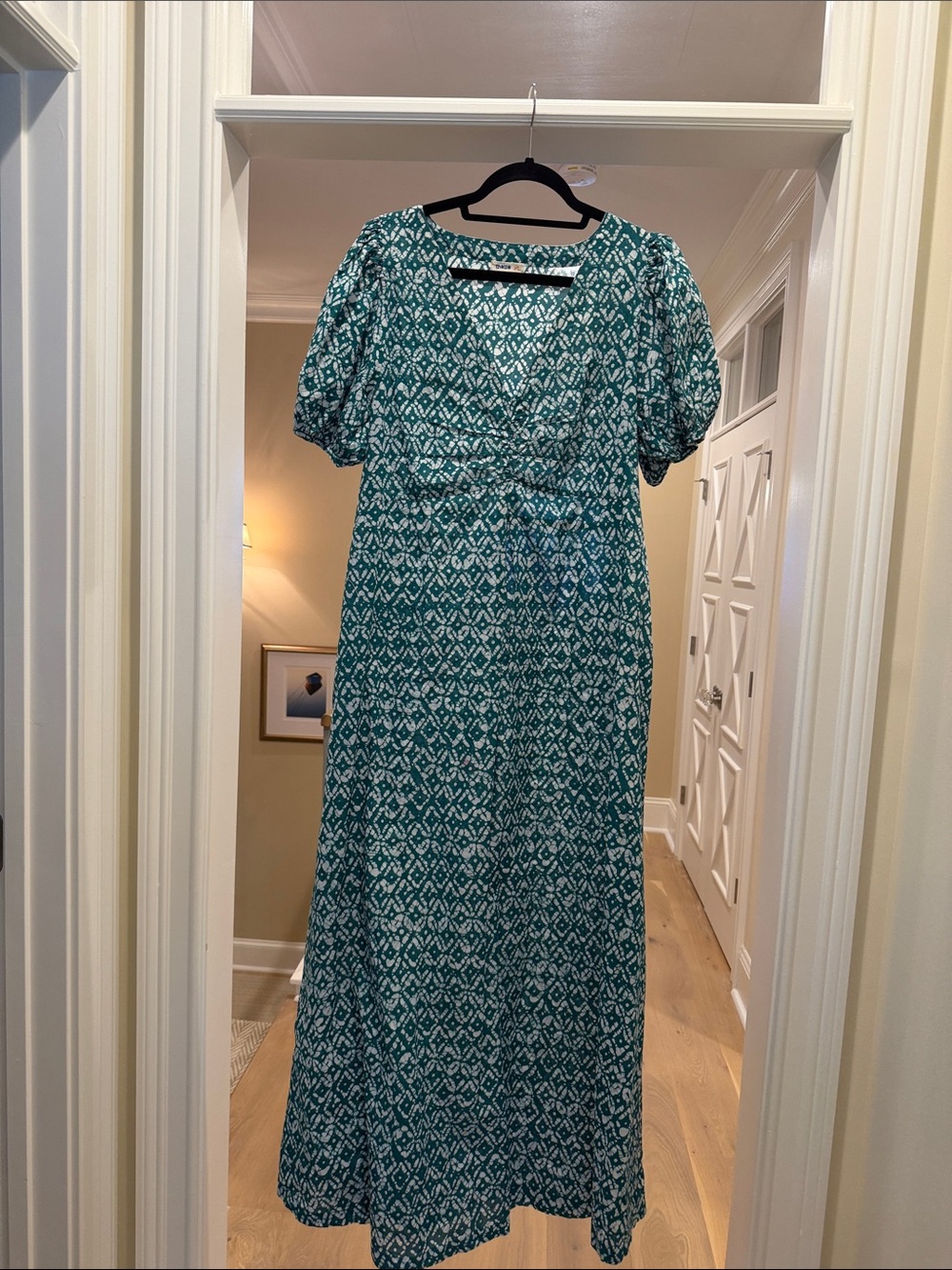 Matta Green Patterned Maxi Dress(bw)